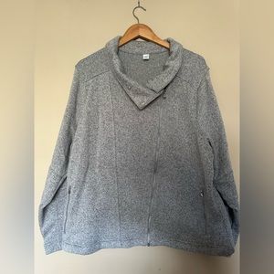 Old Navy Go-Dry Gray Asymmetrical Zip Jacket